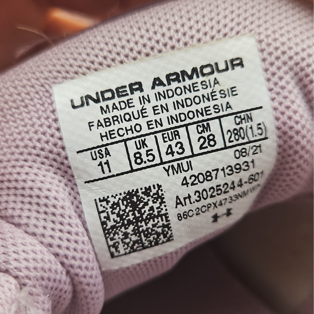 Under Armour Charged Pursuit Women's Shoes Size 11 Purple Sneakers Running - Picture 10 of 10